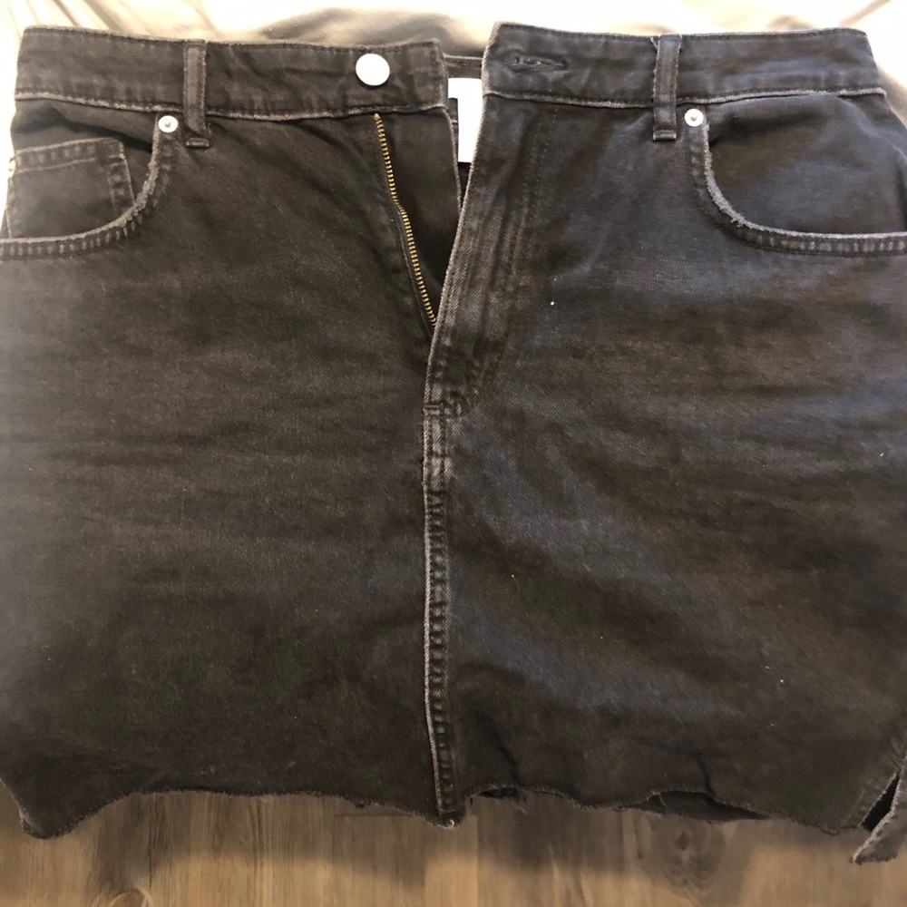 H&M Black Jean Skirt